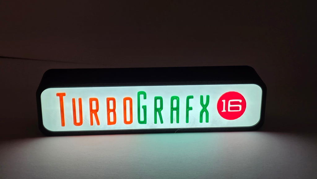 TURBOGRAFX 16 - Retro Gaming Lighted Sign