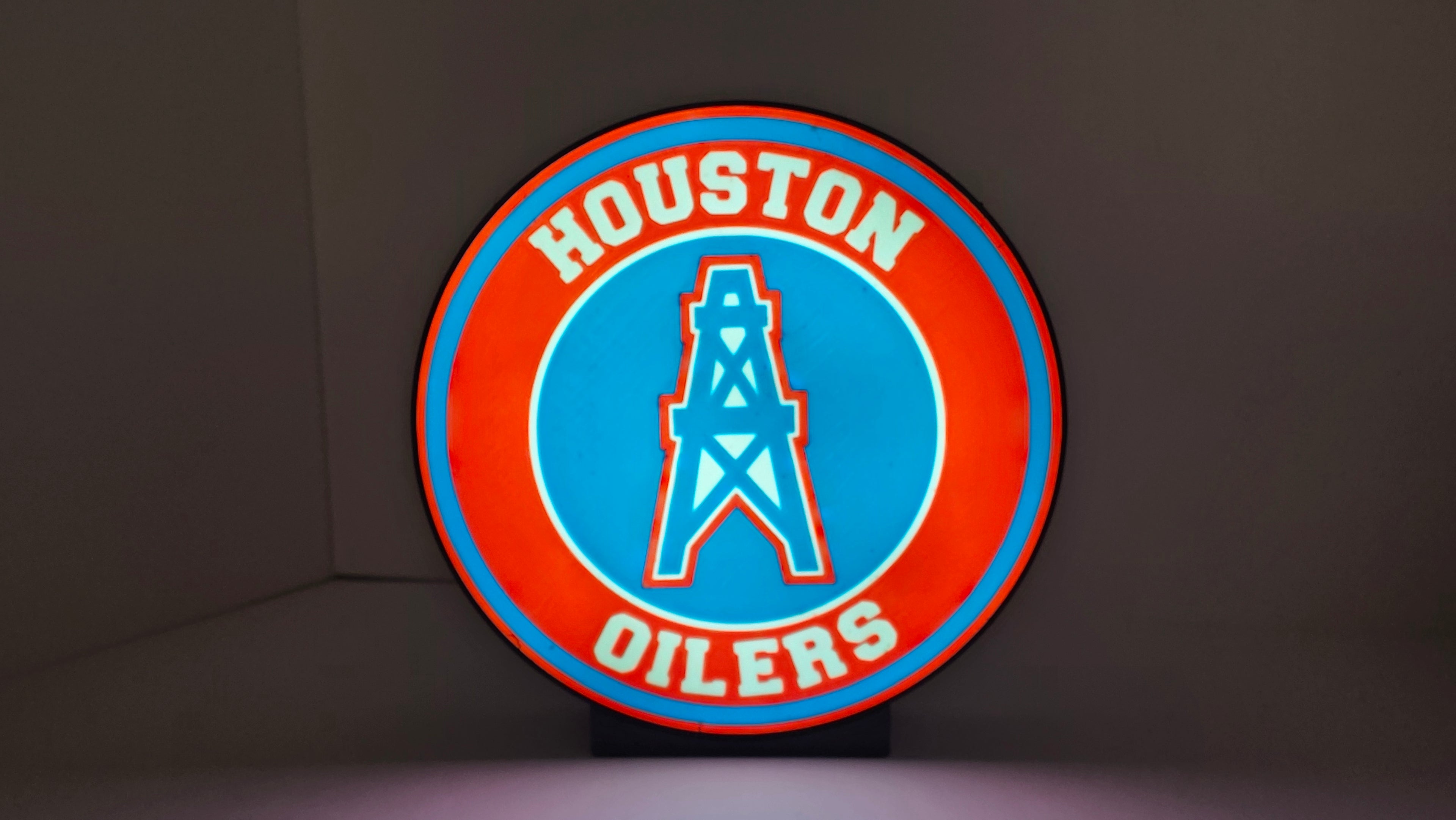 HOUSTON OILERS - Retro logo Lighted Sign