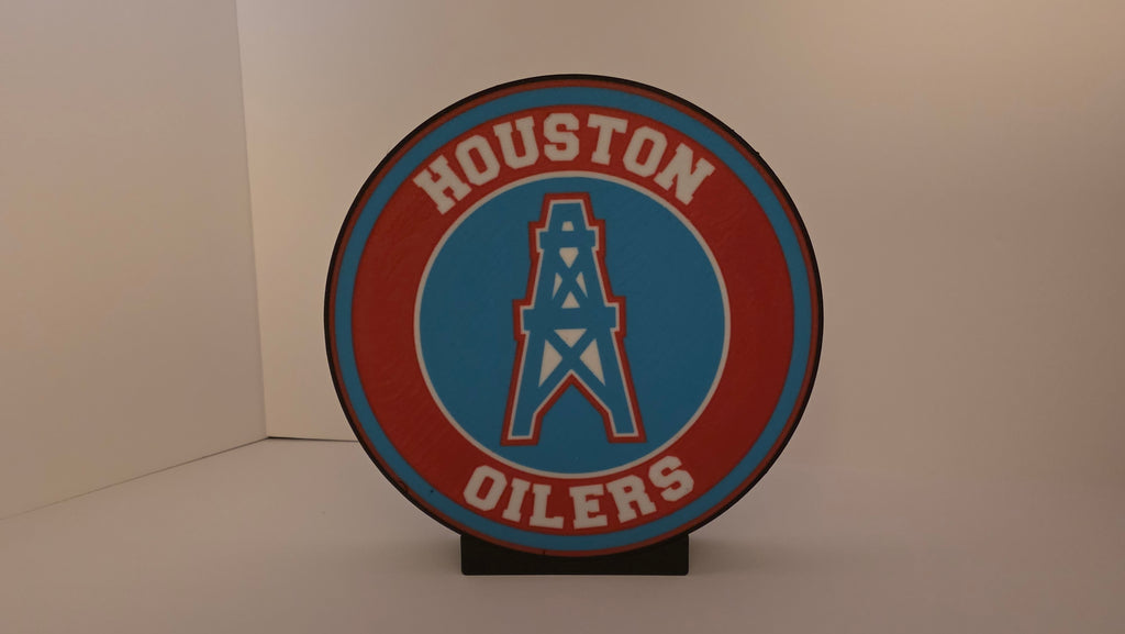 HOUSTON OILERS - Retro logo Lighted Sign