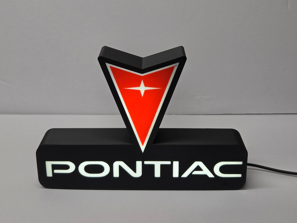 PONTIAC - Retro Automotive Lighted Sign