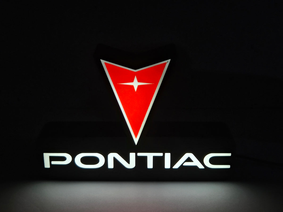 PONTIAC - Retro Automotive Lighted Sign