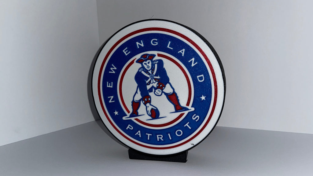 NE PATRIOTS - Retro logo Lighted Sign