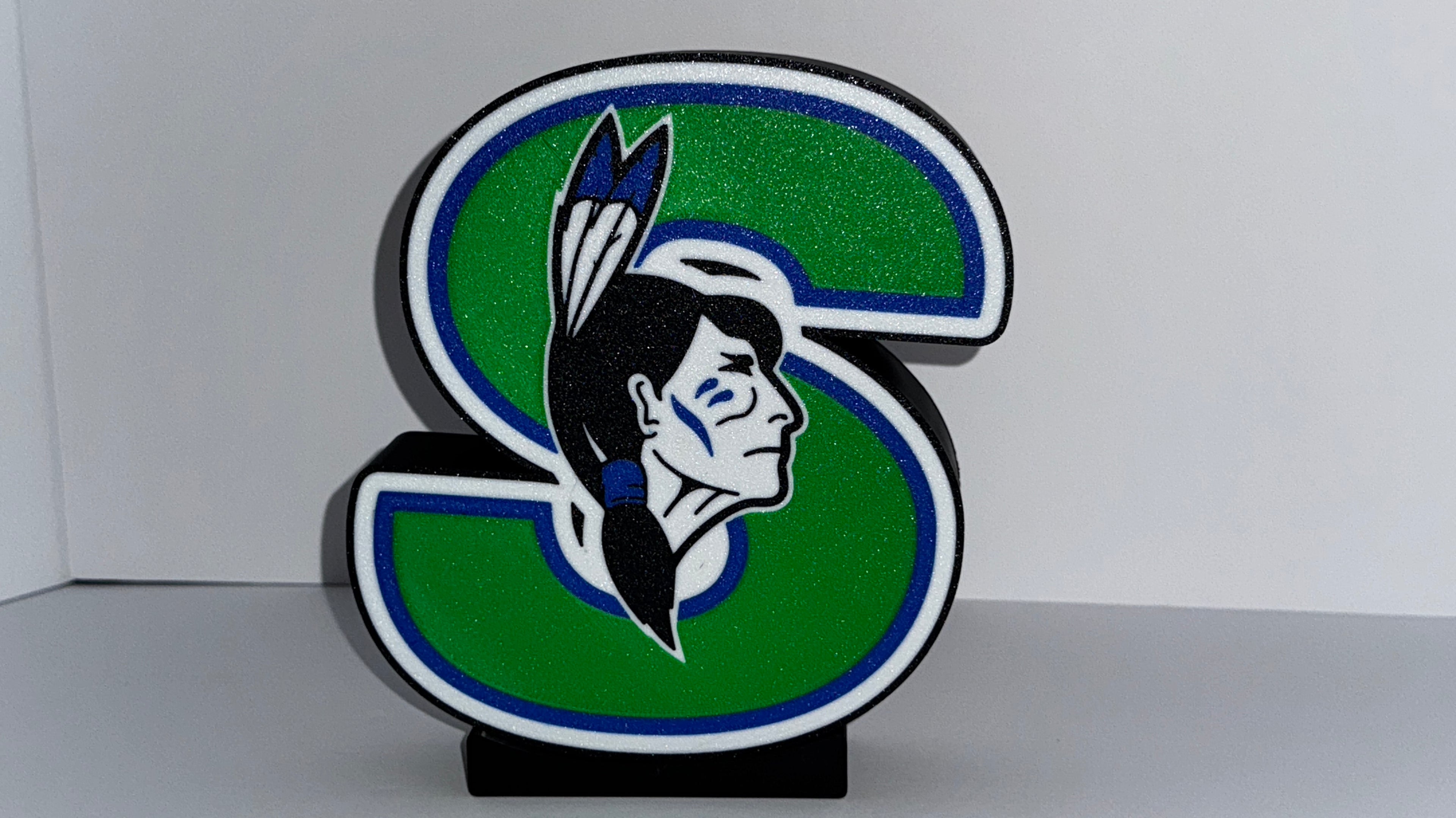 SPRINGFIELD INDIANS - Retro logo Lighted Sign