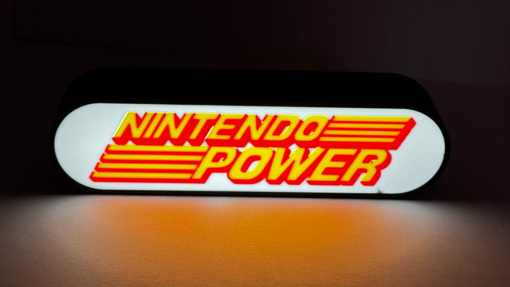 NINTENDO POWER MAGAZINE - Retro Gaming Lighted Sign