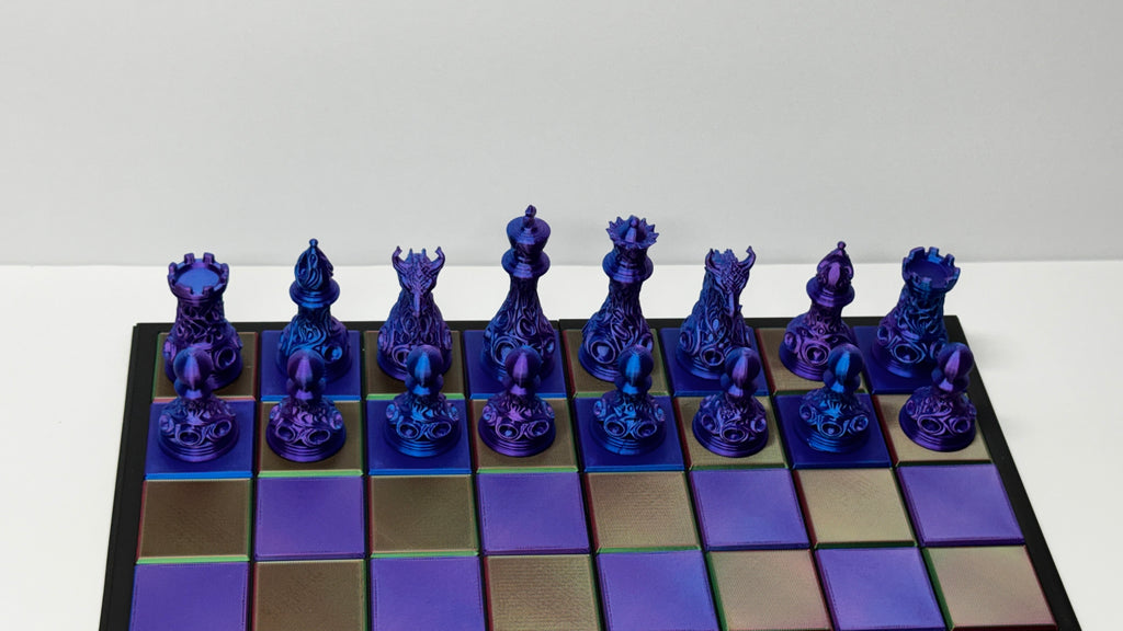 DRAGON ART: Custom 3D Printed Chess Set