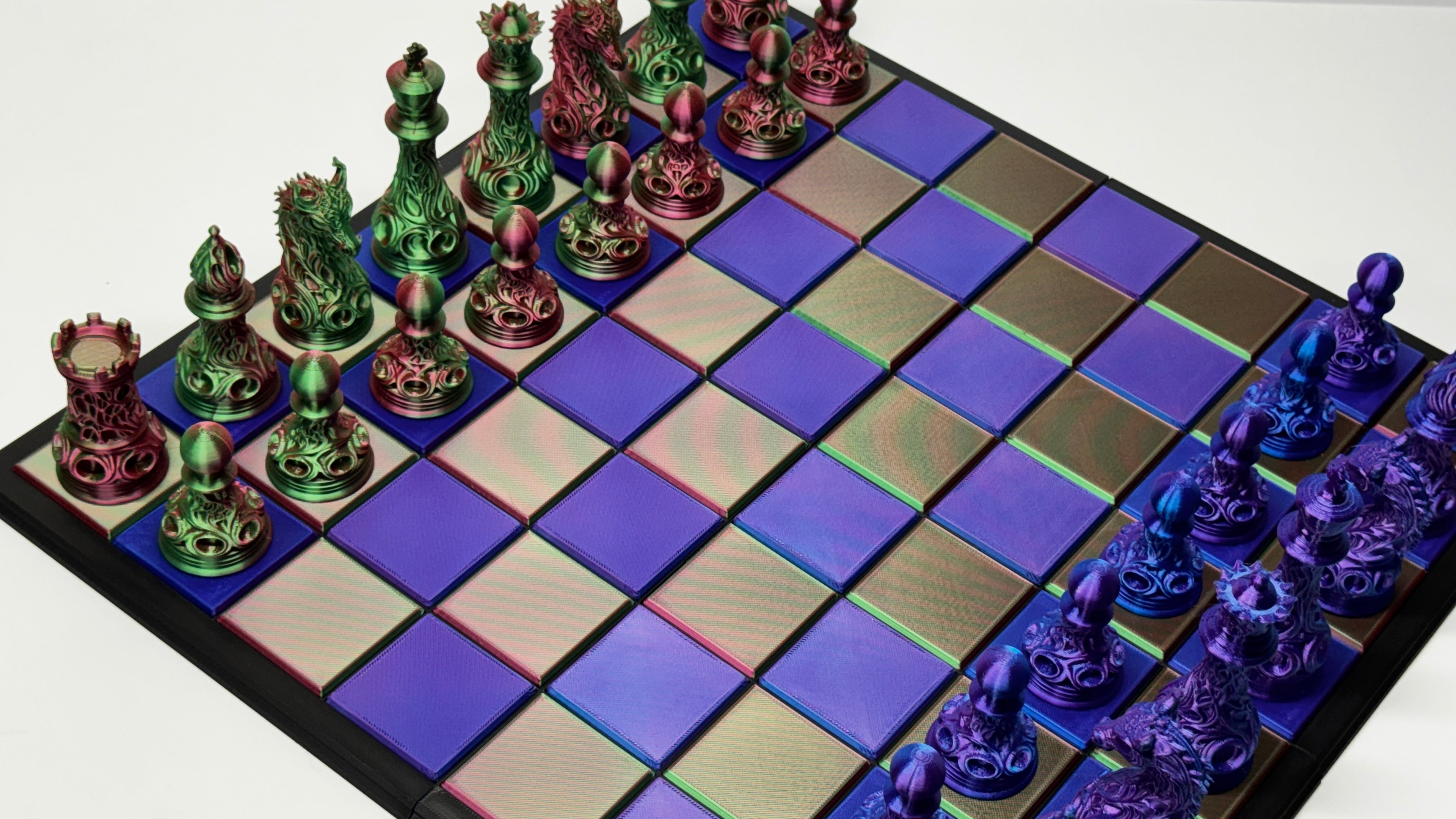 DRAGON ART: Custom 3D Printed Chess Set