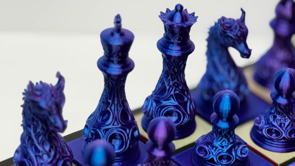 DRAGON ART: Custom 3D Printed Chess Set