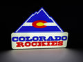 COLORADO ROCKIES (NHL) - Retro Lighted Sign