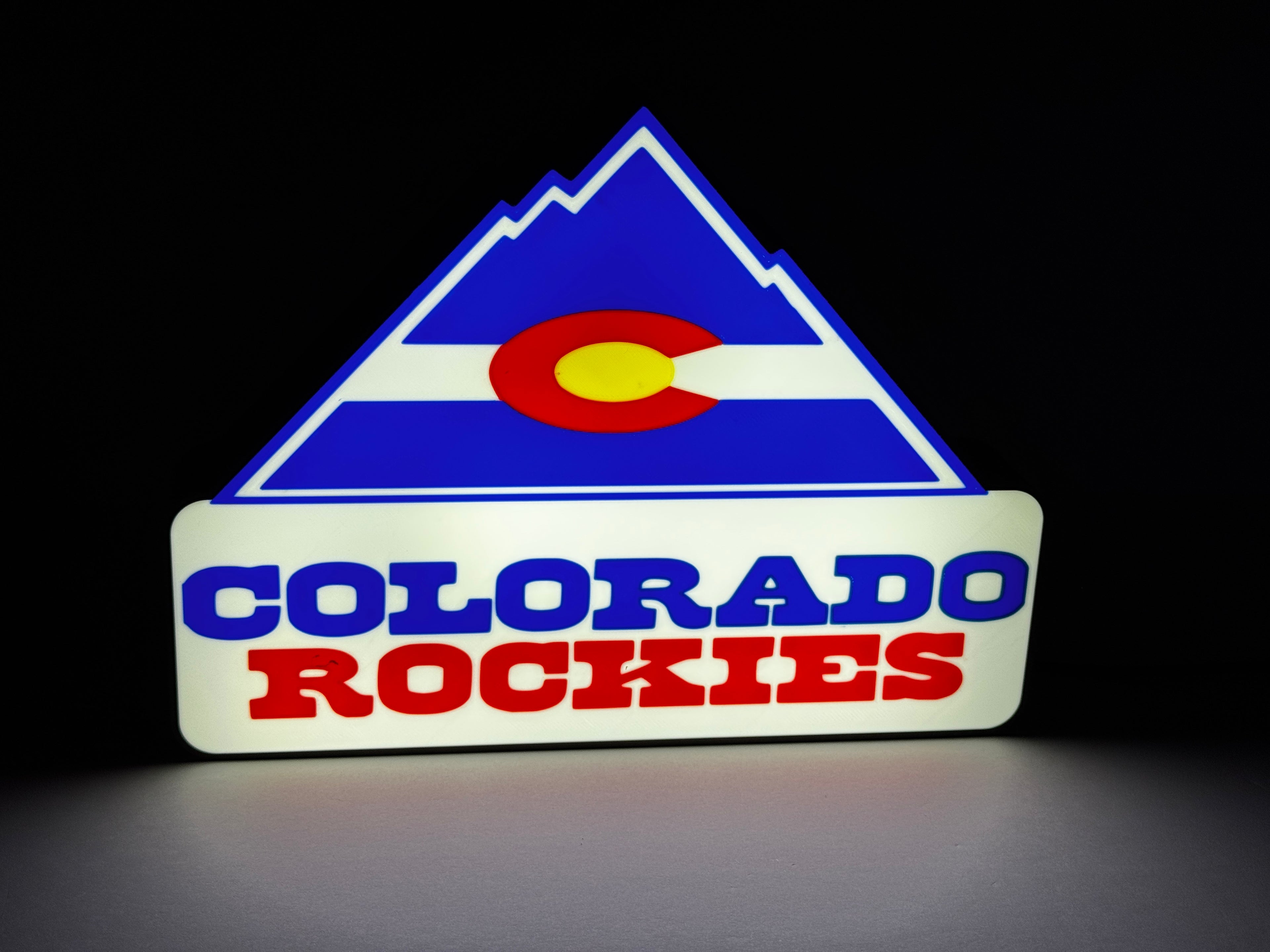 COLORADO ROCKIES (NHL) - Retro Lighted Sign