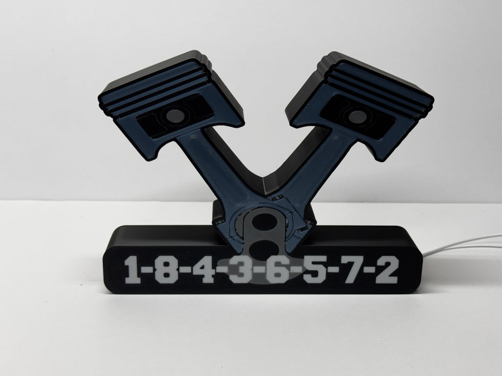 V8 Engine Firing Order - Lighted Sign