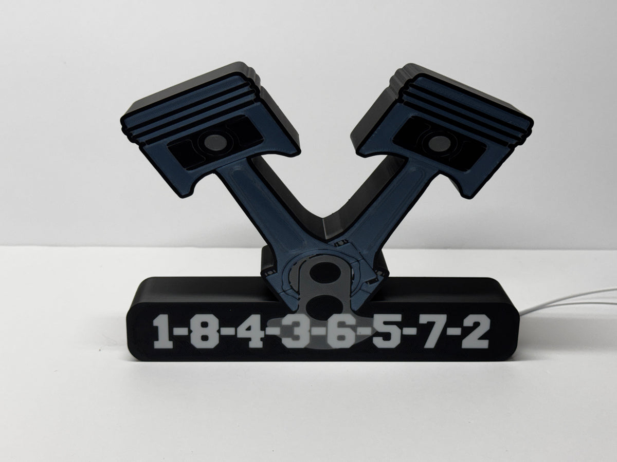 V8 Engine Firing Order - Lighted Sign