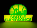 SEATTLE SUPERSONICS - Retro Skyline Logo Lighted Sign