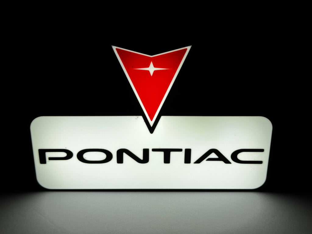 PONTIAC - Retro Automotive Lighted Sign