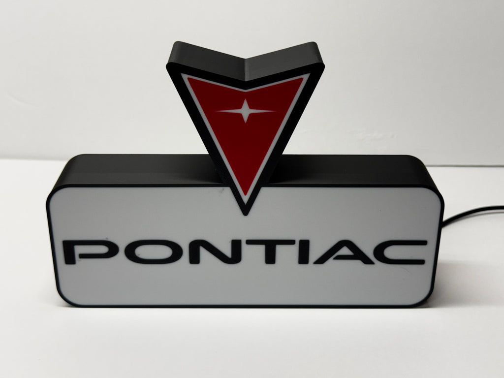PONTIAC - Retro Automotive Lighted Sign