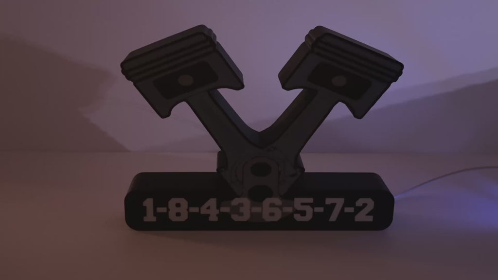 V8 Engine Firing Order - Lighted Sign