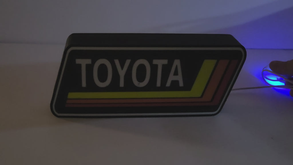 TOYOTA - Retro Truck Logo Lighted Sign