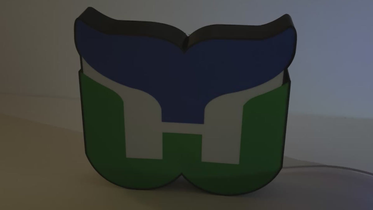 HARTFORD WHALERS - Retro Sports Lighted Sign