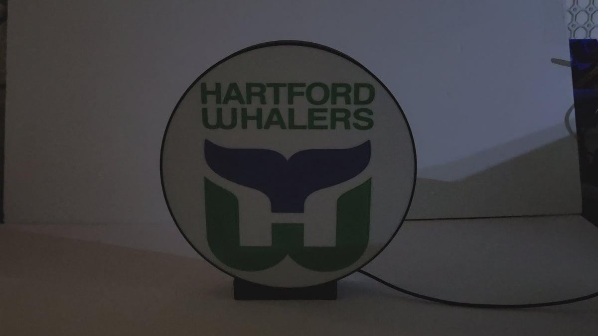 HARTFORD WHALERS - Retro Alternate Logo Lighted Sign