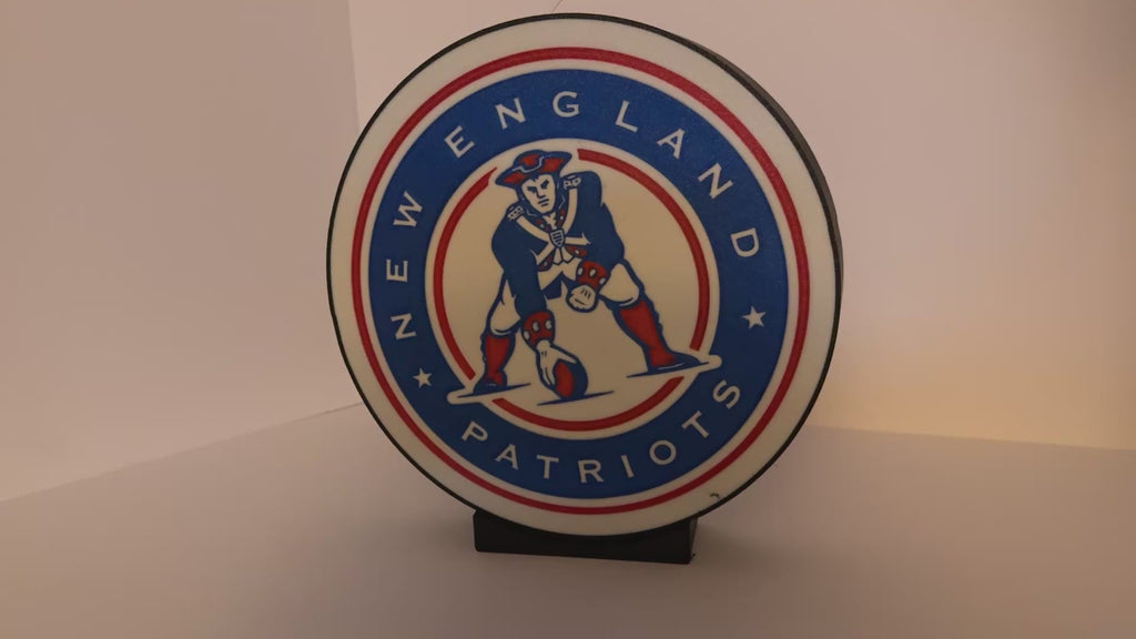 NE PATRIOTS - Retro logo Lighted Sign