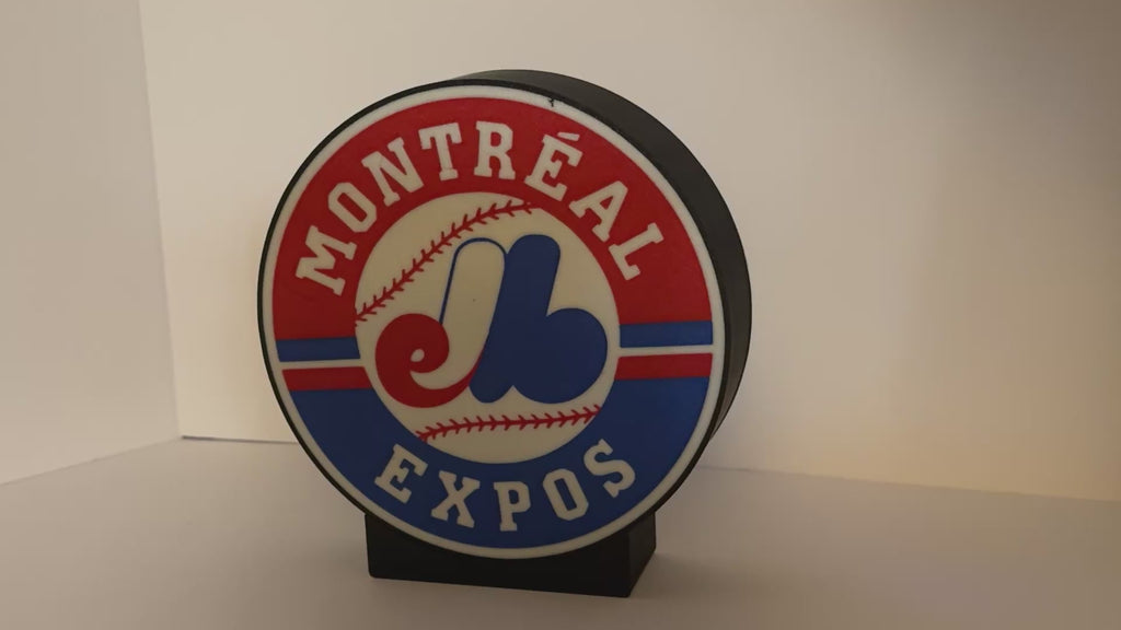 MONTREAL EXPOS - Retro logo Lighted Sign