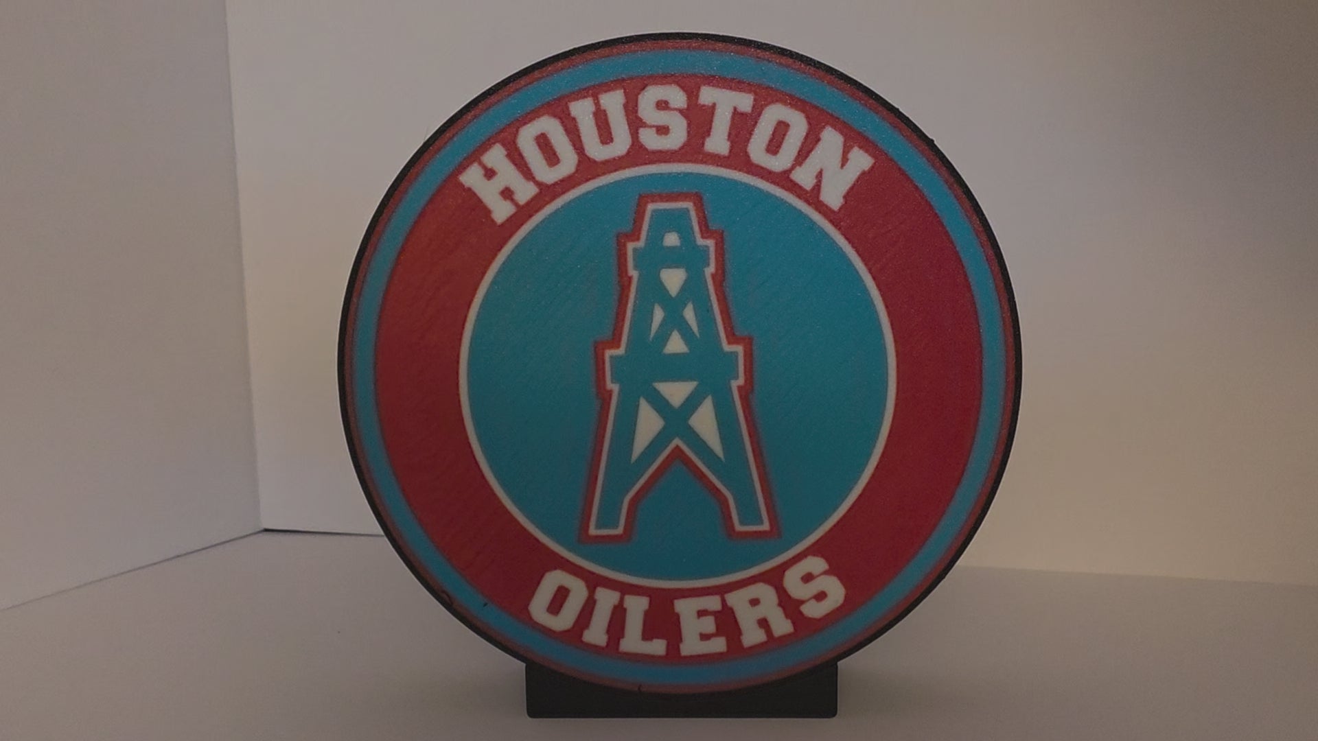 HOUSTON OILERS - Retro logo Lighted Sign